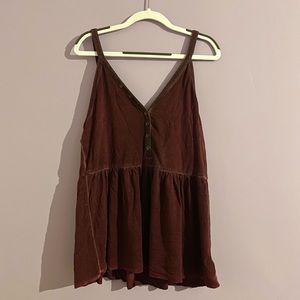 American Eagle Burgundy Tank Top